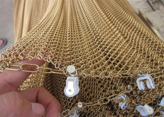 Sliding Architectural Cascade Metal Coil Drapery Space Partition Separator