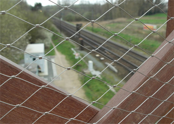 60*105mm Stainless Steel Rope Mesh Strong High Tensile Handrails Balustrade