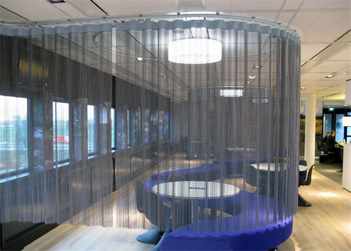 Sliding Architectural Cascade Metal Coil Drapery Space Partition Separator